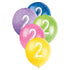 2nd Birthday Pearl Latex Balloons 30cm (12") 5pk Assorted Colours - Party Owls