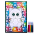 4 Glitter Colouring Art Sets With 20 Markers Assorted Designs - Party Owls