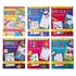 Activity Books 6pk 32 - Page Words Letters Opposites Animals Numbers Shapes - Party Owls