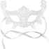 Adult White Fox Lace Masquerade Mask - Party Owls