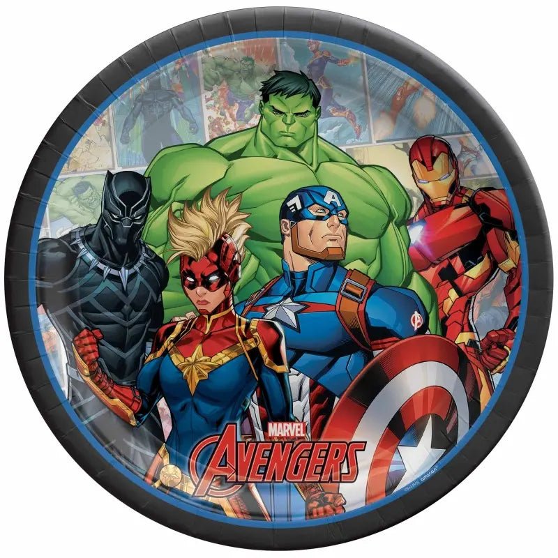 Avengers Large Paper Plates 23cm (9") 8pk Powers Unite - Party Owls