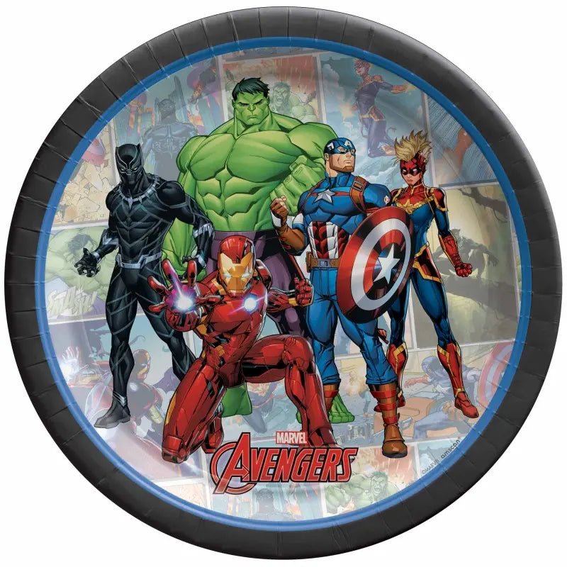 Avengers Small Paper Plates 17cm (7") 8pk Powers Unite - Party Owls