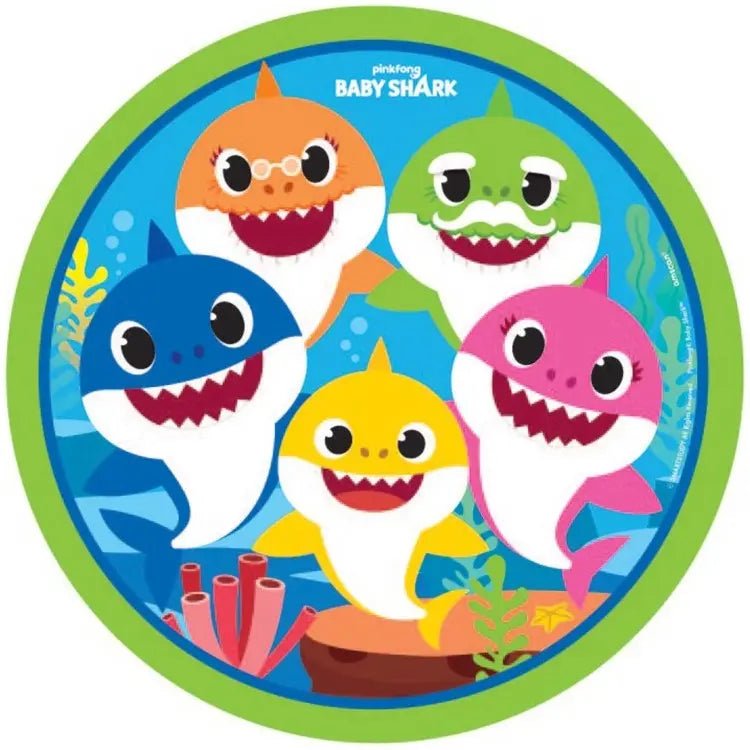 Baby Shark Large Paper Plates 23cm (9") 8pk - Party Owls