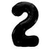 Black Number 2 Giant Numeral Foil Balloon 86CM (34") - Party Owls