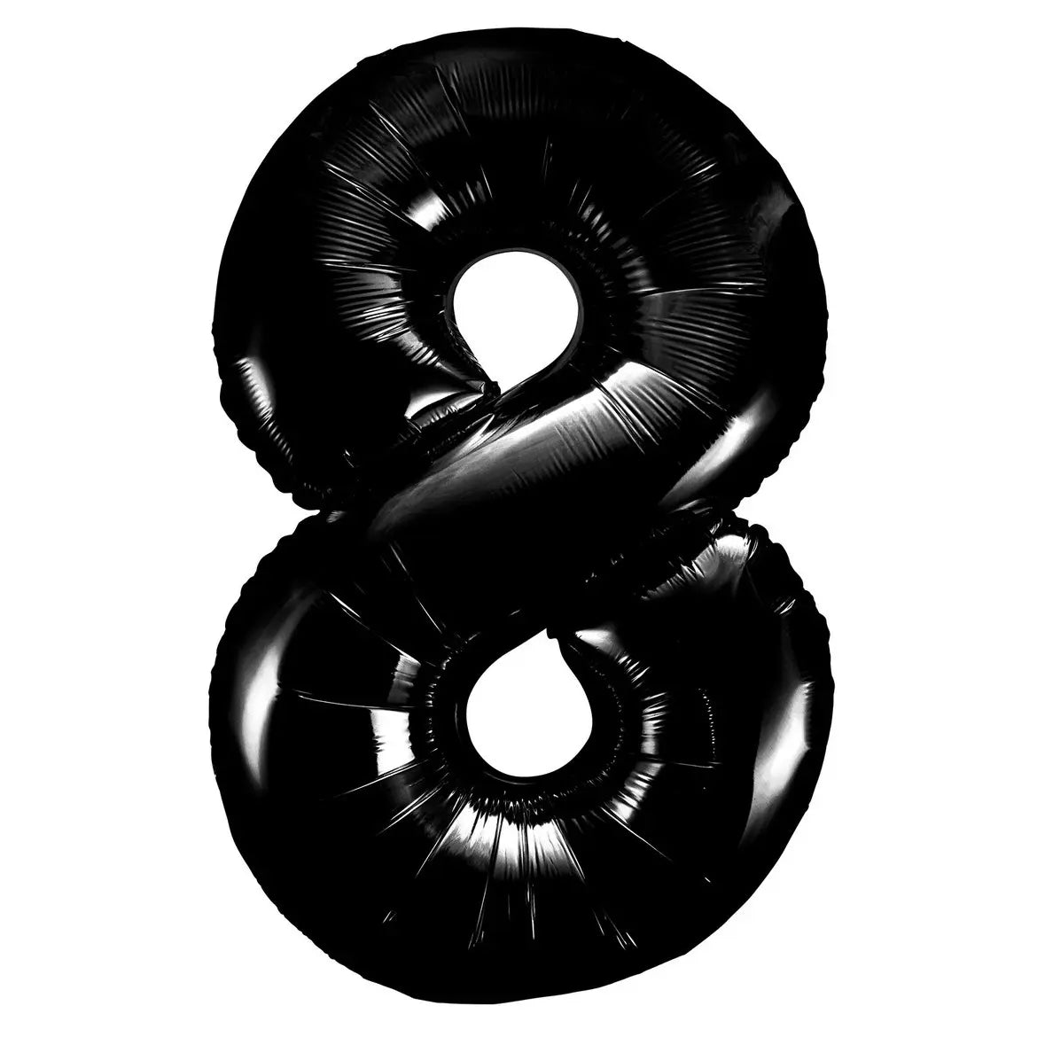 Black Number 8 Giant Numeral Foil Balloon 86CM (34") - Party Owls