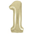 Champagne Gold Number "1" Giant Numeral Foil Balloon 86CM (34") - Party Owls