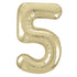 Champagne Gold Number "5" Giant Numeral Foil Balloon 86CM (34") - Party Owls