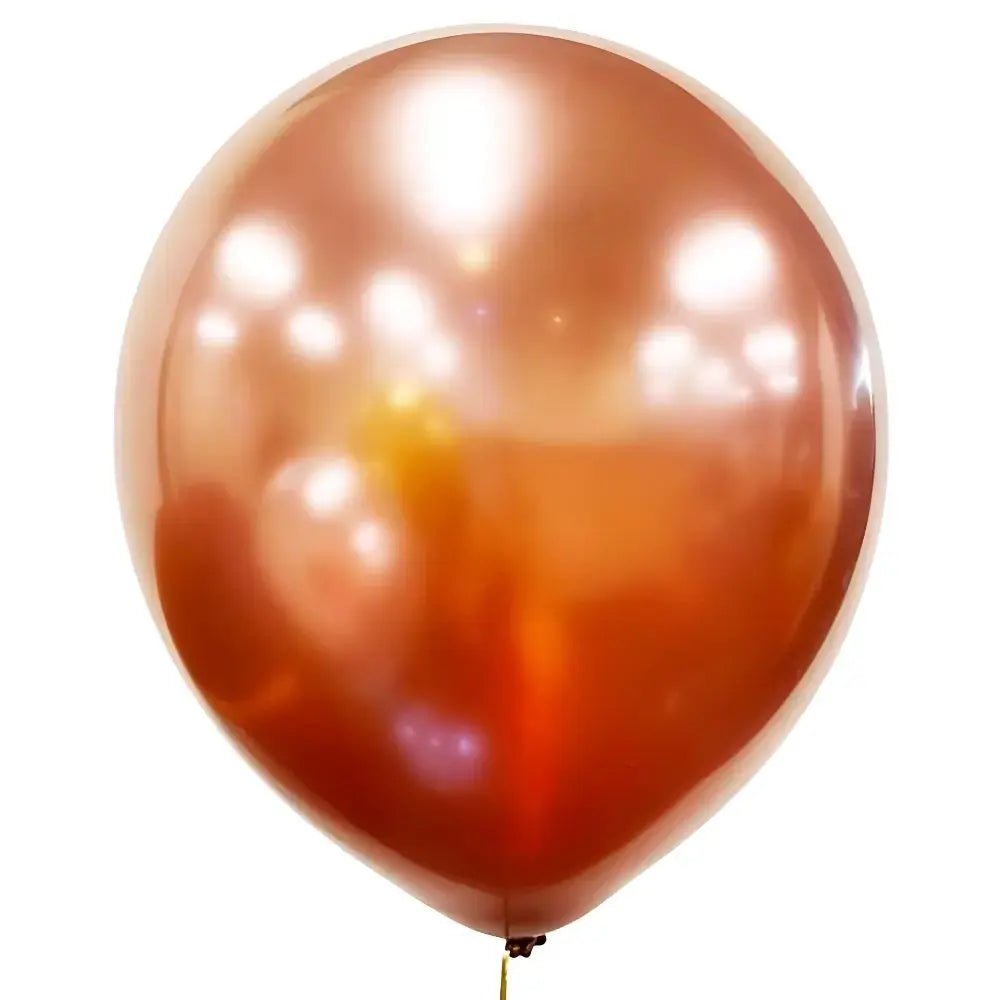 Chrome Rose Gold Latex Balloons 30cm (12") 10pk - Party Owls