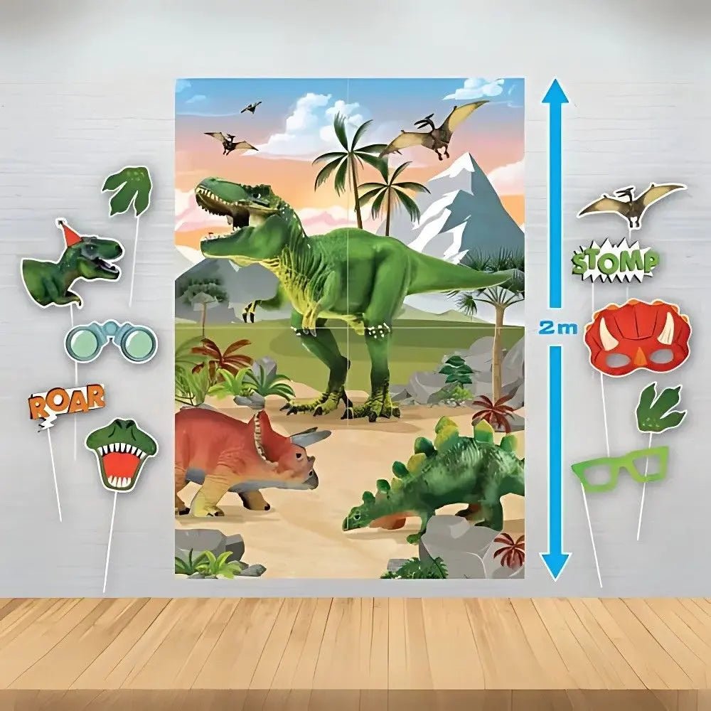 Dinosaurs Scene Setter With 10 Photo Props - Party Owls