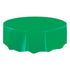 Emerald Green Solid Colour Round Plastic Table Cover 213cm (84") - Party Owls