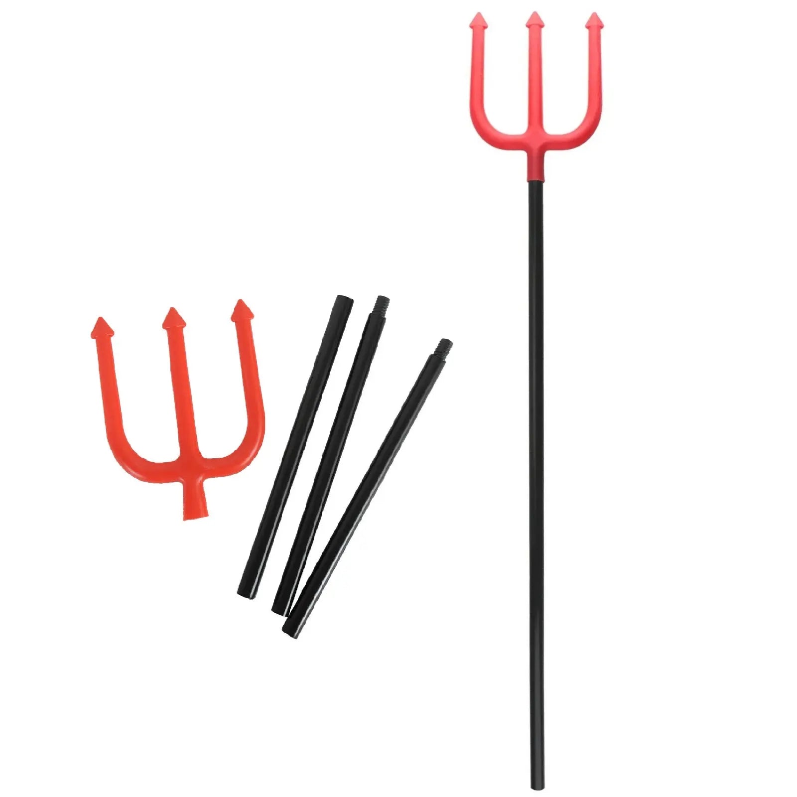 Fake Red Devil Pitchfork 110CM (43") Halloween Accessories - Party Owls