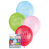 Fun Happy Birthday Latex Balloons 30cm (12") 8pk Assorted Colours - Party Owls