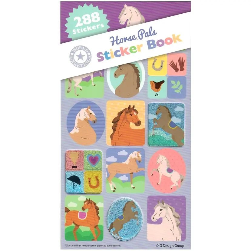 Horse Pals Pony Sticker Book 288pk (12 Sheets) Party Favour - Party Owls