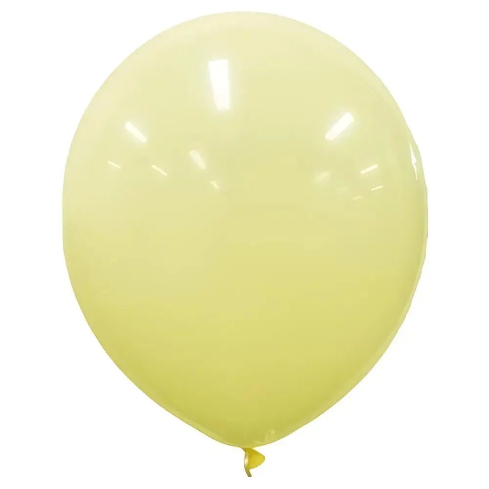 Macaron Lemon Yellow Latex Balloons 30cm (12") 25pk - Party Owls