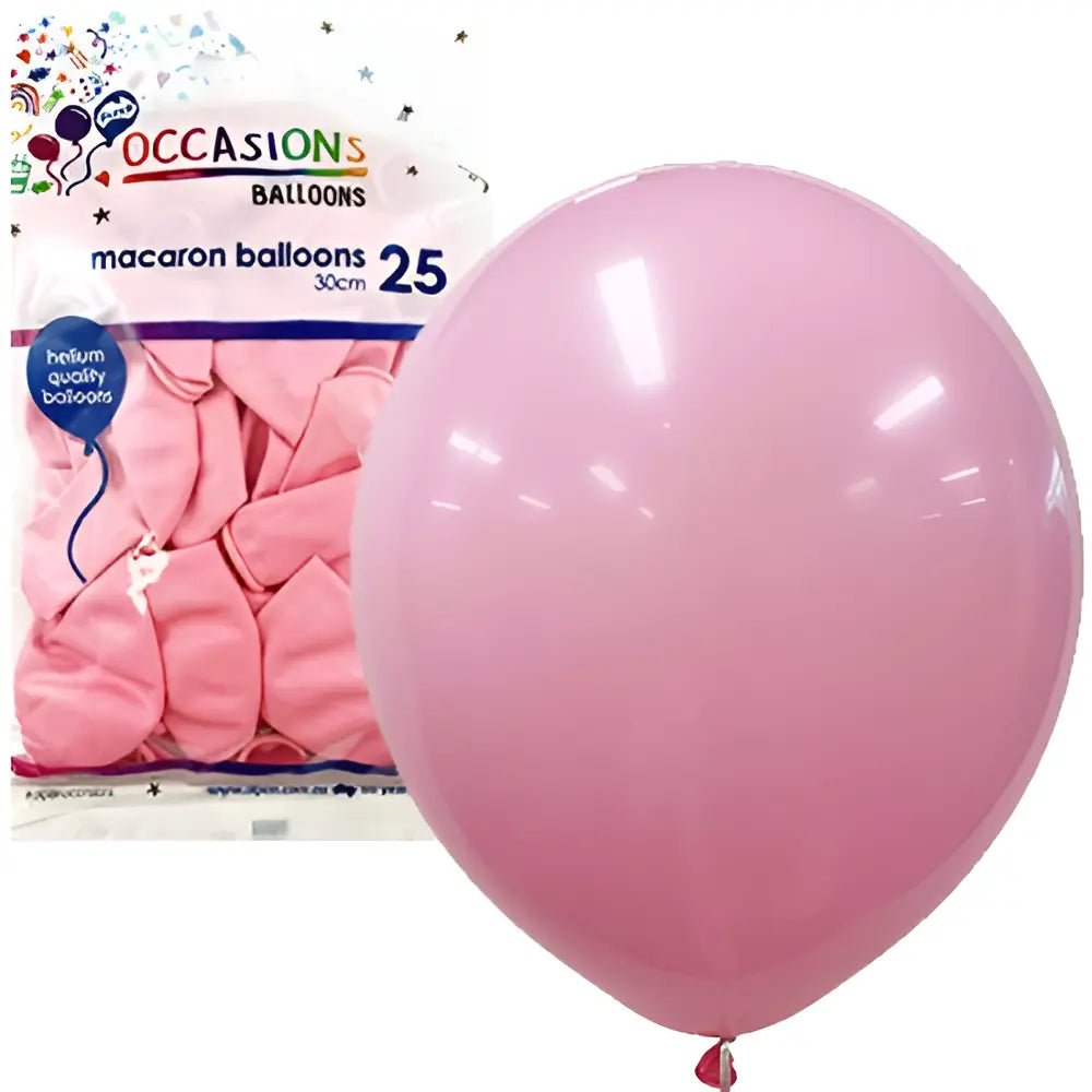 Macaron Light Pink Latex Balloons 30cm (12") 25pk - Party Owls