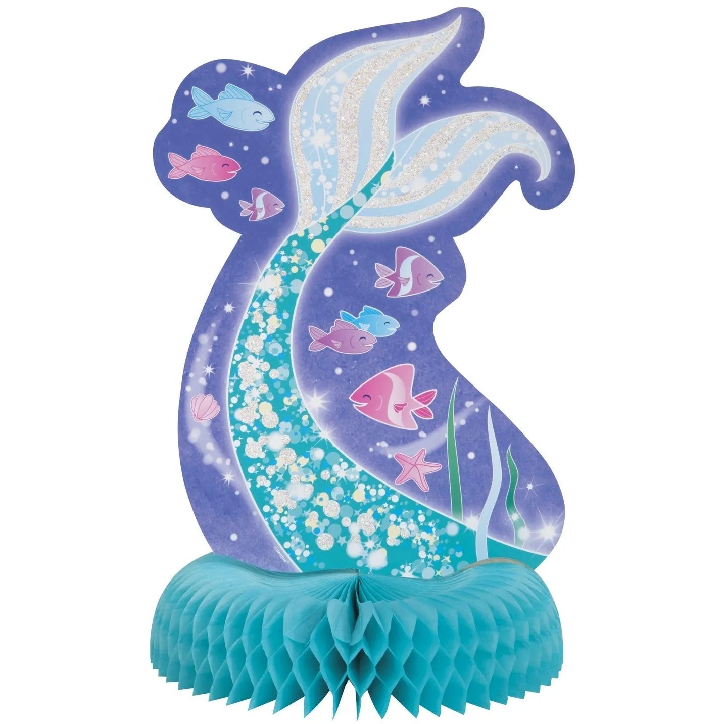 Mermaid Honeycomb Centrepiece 35cm (14") - Party Owls