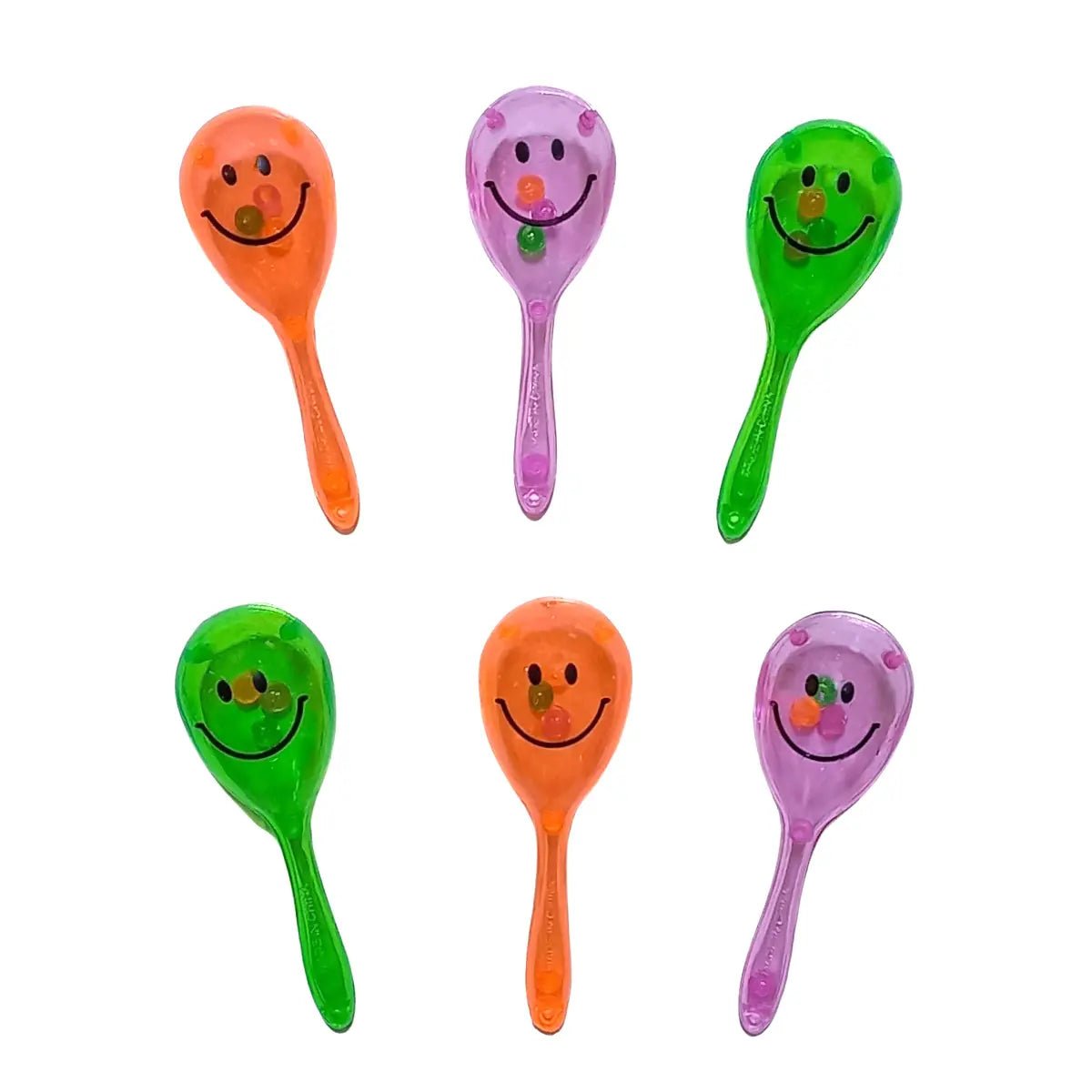 Mini Smile Maracas 6pk Party Favour - Party Owls