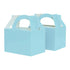 Pastel Blue Little Gable Boxes 10pk 12.5cm x 13.5cm x 8.5cm - Party Owls