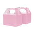 Pastel Pink Little Gable Boxes 10pk 12.5cm x 13.5cm x 8.5cm - Party Owls