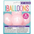 Pink 1st Birthday Stars Latex Balloons 30cm (12") 8pk - Party Owls