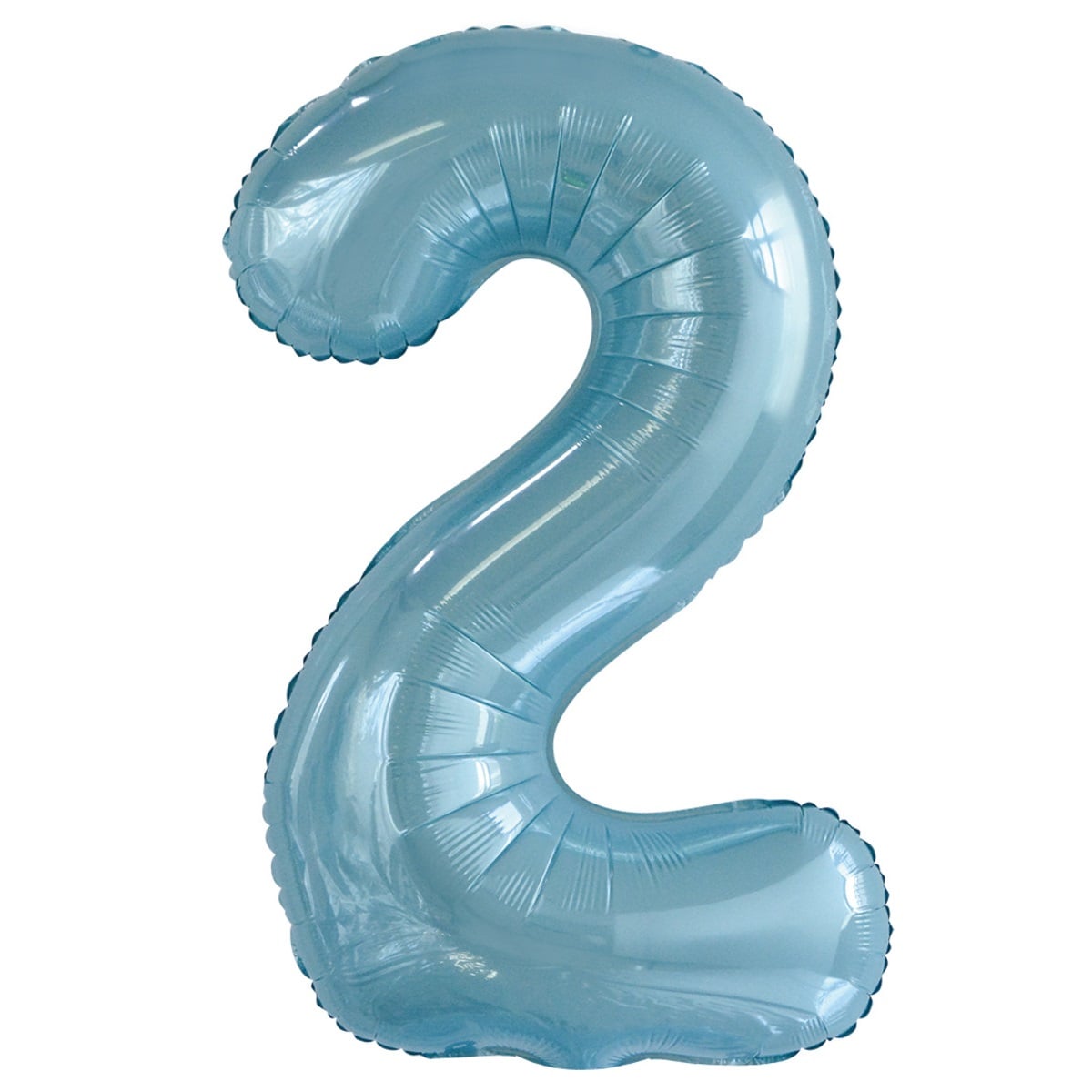 Powder Blue Number 2 Giant Numeral Foil Balloon 86CM (34") - Party Owls