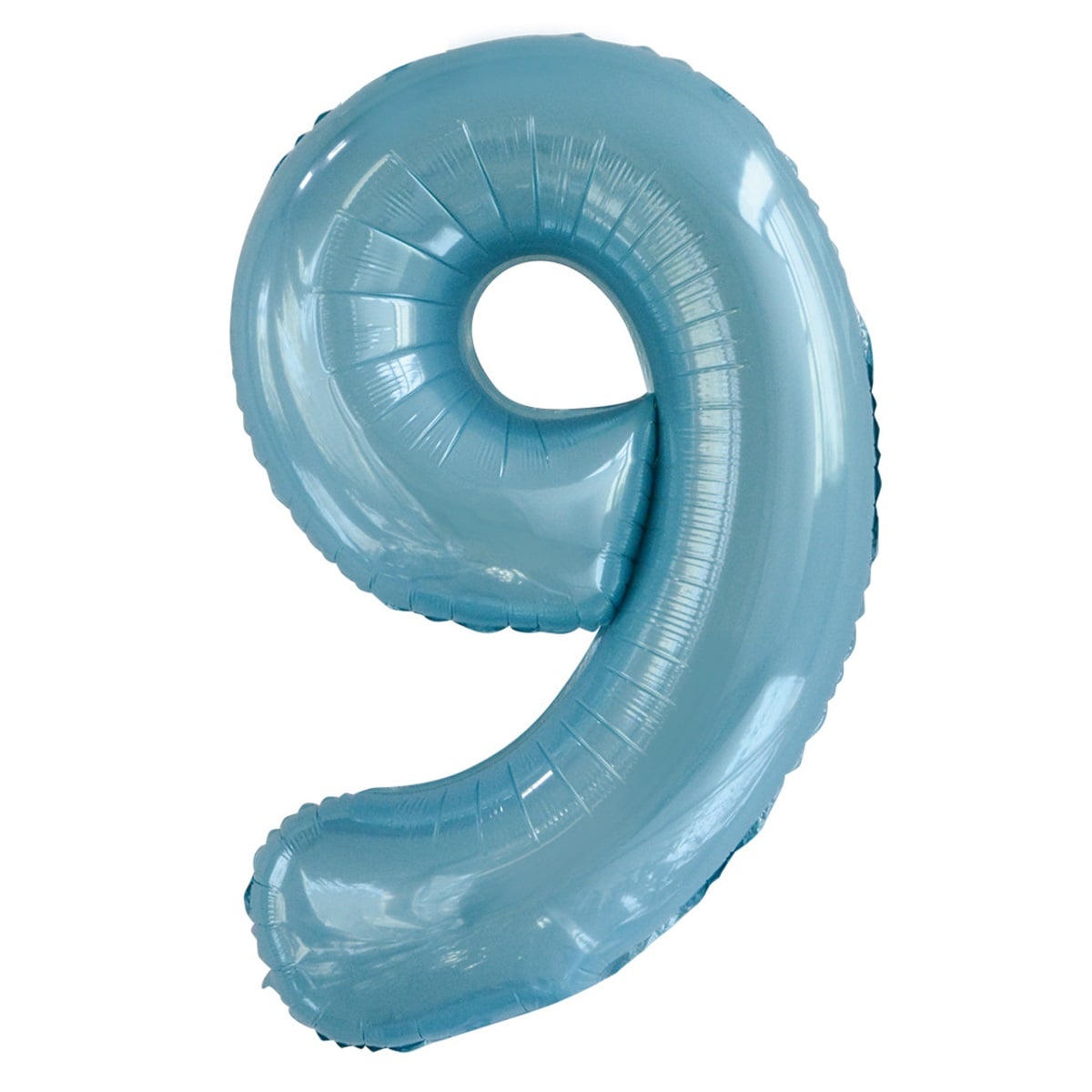 Powder Blue Number 9 Giant Numeral Foil Balloon 86CM (34") - Party Owls