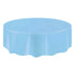 Powder Blue Solid Colour Round Plastic Table Cover 213cm (84") - Party Owls