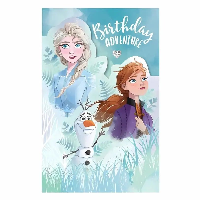 Premium Frozen Birthday Card 12.5cm x 20cm With Lavender Envelope - Party Owls