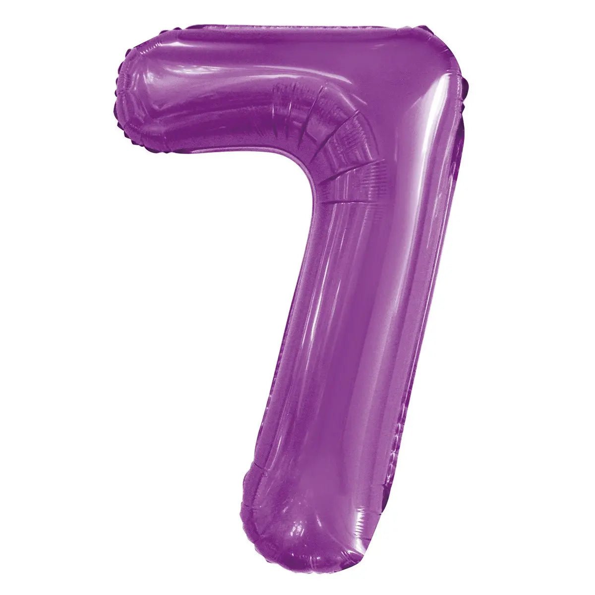 Pretty Purple Number "7" Giant Numeral Foil Balloon 86cm (34") - Party Owls