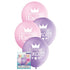 Princess Latex Balloons 30cm (12") 8pk Pink & Purple - Party Owls