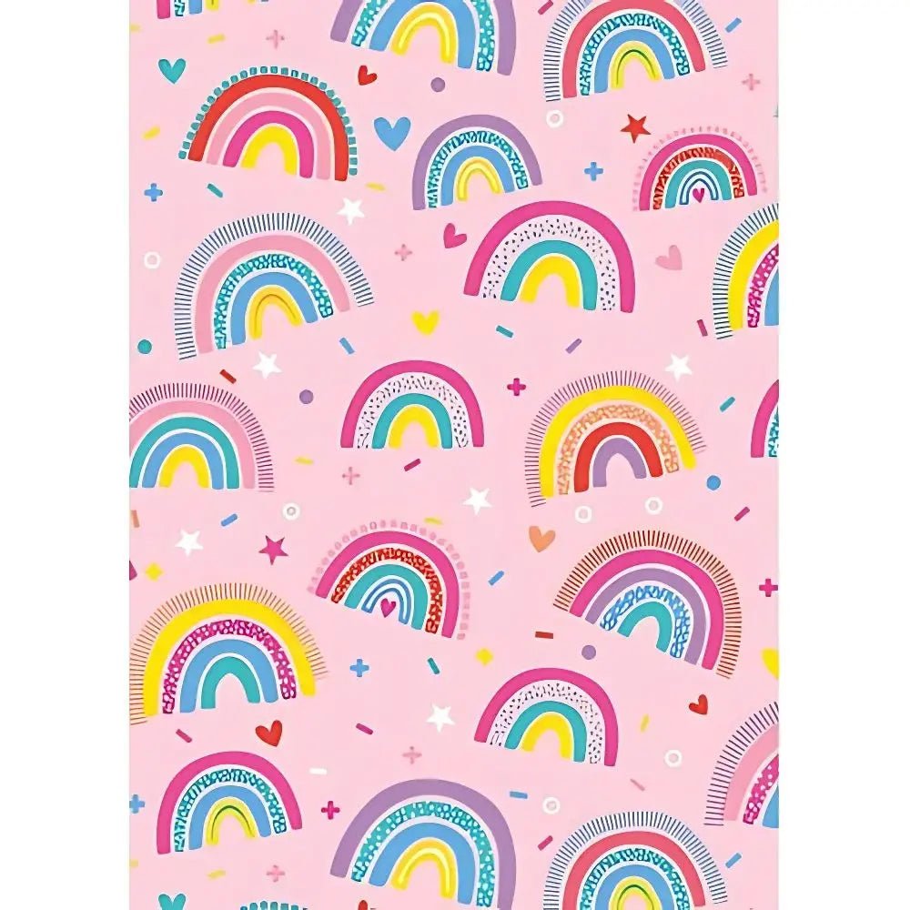 Rainbow Gift Wrap 1 Sheet Folded - Party Owls