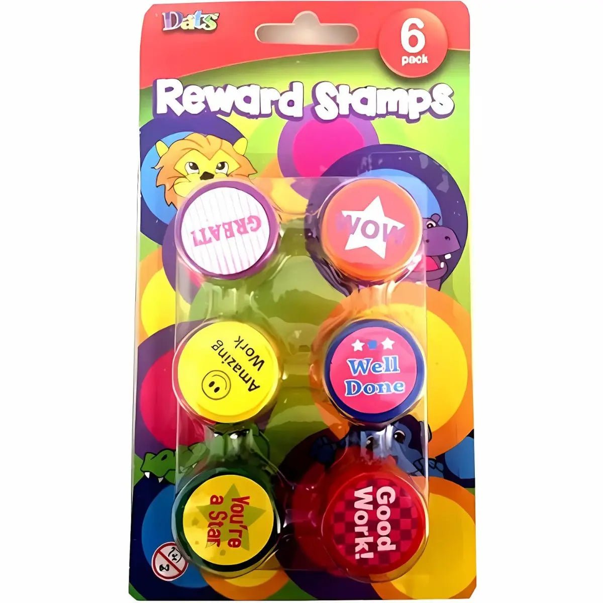 Reward Stamps 6pk Toys Art Craft Party Favours - Party Owls