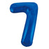 Royal Blue Number 7 Giant Numeral Foil Balloon 86CM (34") - Party Owls