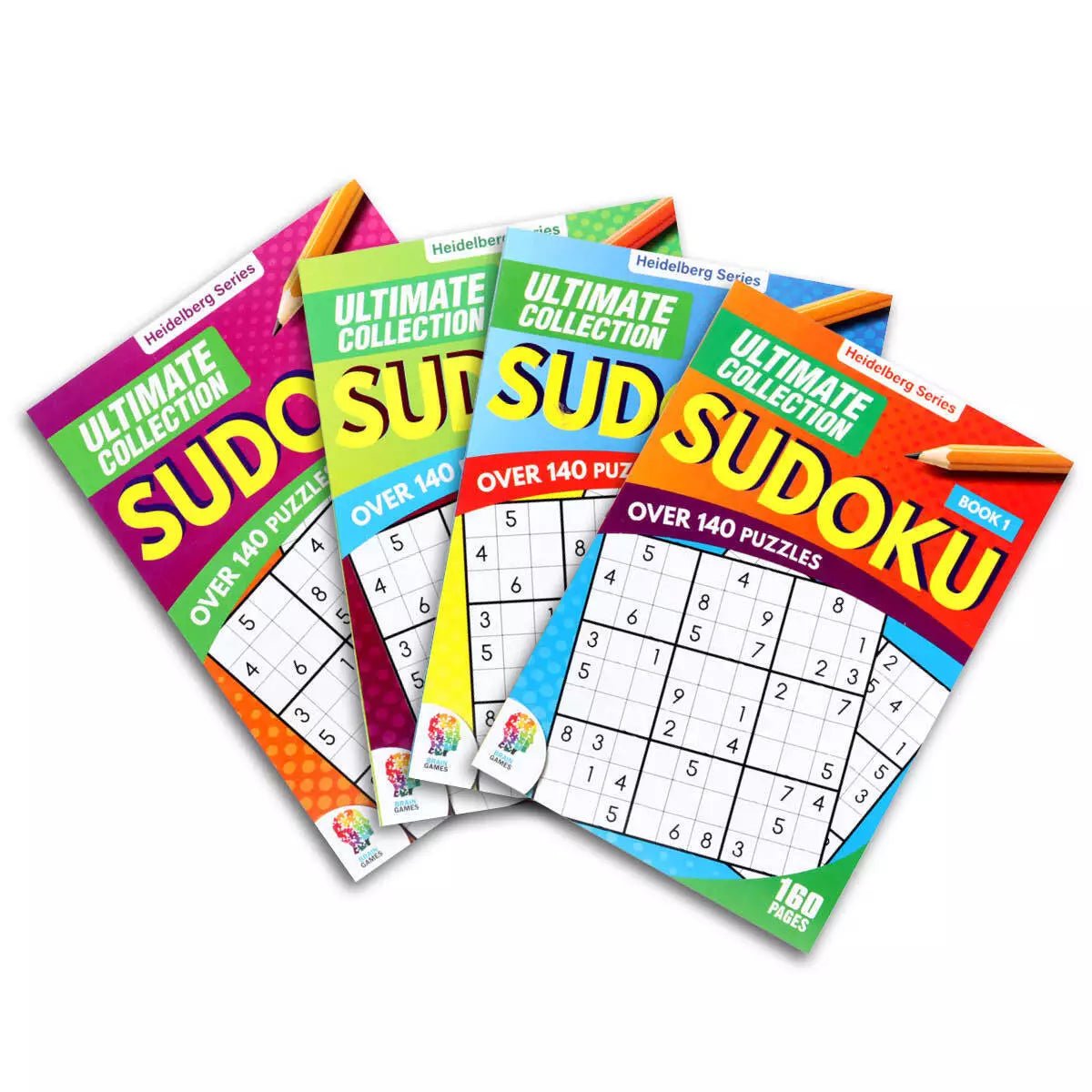 Sudoku Puzzle Books 4pk A5 160 - Page Large Print - Party Owls