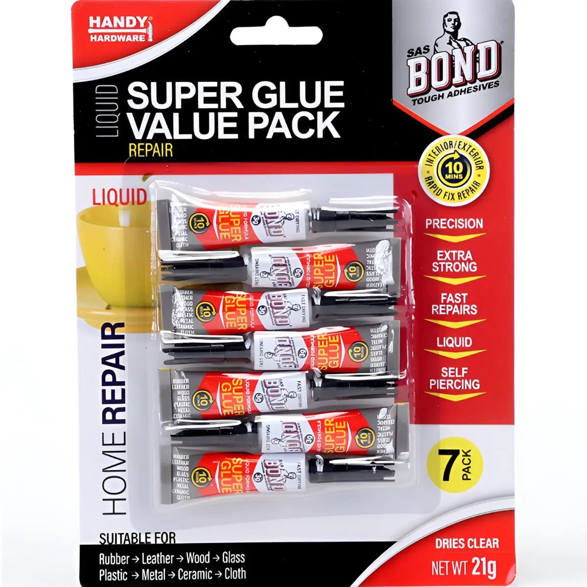 Super Glue Value Pack 7pk 3g Each (Dries Clear) - Party Owls