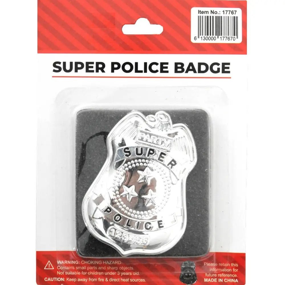 Super Police Metal Badge Party Accessories - Party Owls