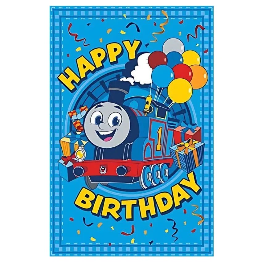 Thomas The Tank Engine Birthday Card 11.5cm x 18cm With Blue Envelope - Party Owls