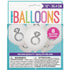 White Diamond Rings Latex Balloons 30cm (12") 8pk - Party Owls