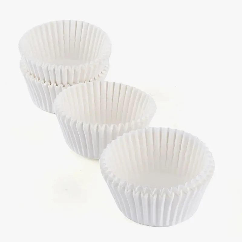 White Muffin Cases 100pcs Cupcake Baking Cups Paper Liners - Party Owls