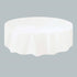 White Solid Colour Round Plastic Table Cover 213cm (84") - Party Owls