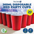 American Style Red Plastic Party Cups 265ml 20pk - Party Owls