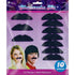 Black Fake Moustaches Set 10pcs 1970's Disco Fever 391626 - Party Owls