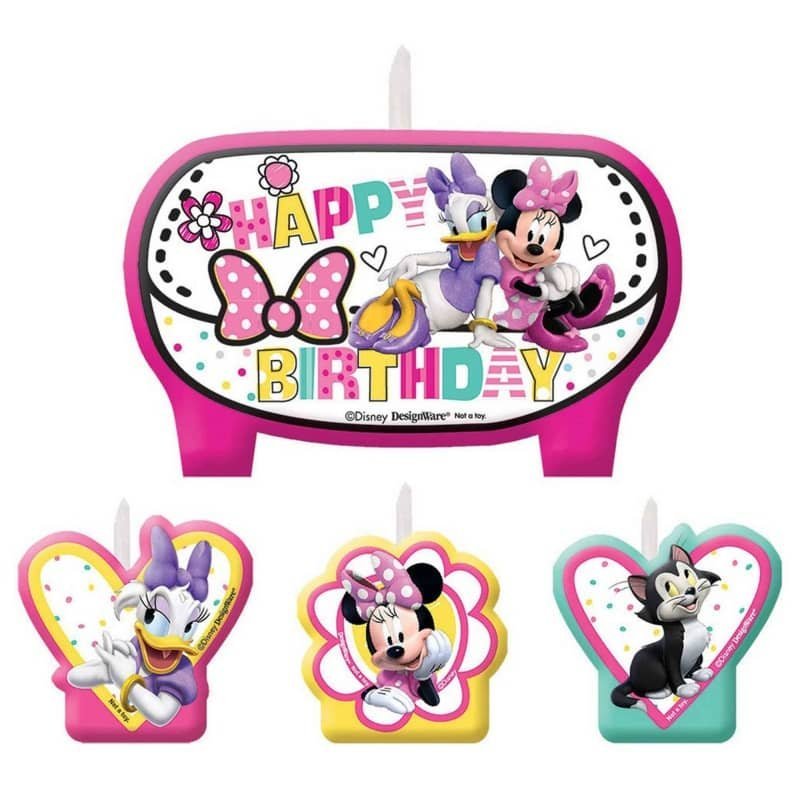 Candles 4PCS Disney Minnie Mouse Happy Birthday 171868 - Party Owls