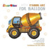 Construction Cement Mixer Truck Large Foil Balloon 64CM (25") - Party Owls