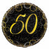 Glitz Black & Gold 50th Birthday "50" Foil Balloon 45cm (18") 55836 - Party Owls