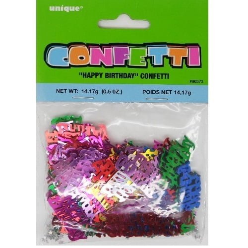 Happy Birthday Confetti Table Decorations Multi-colour 90373 - Party Owls