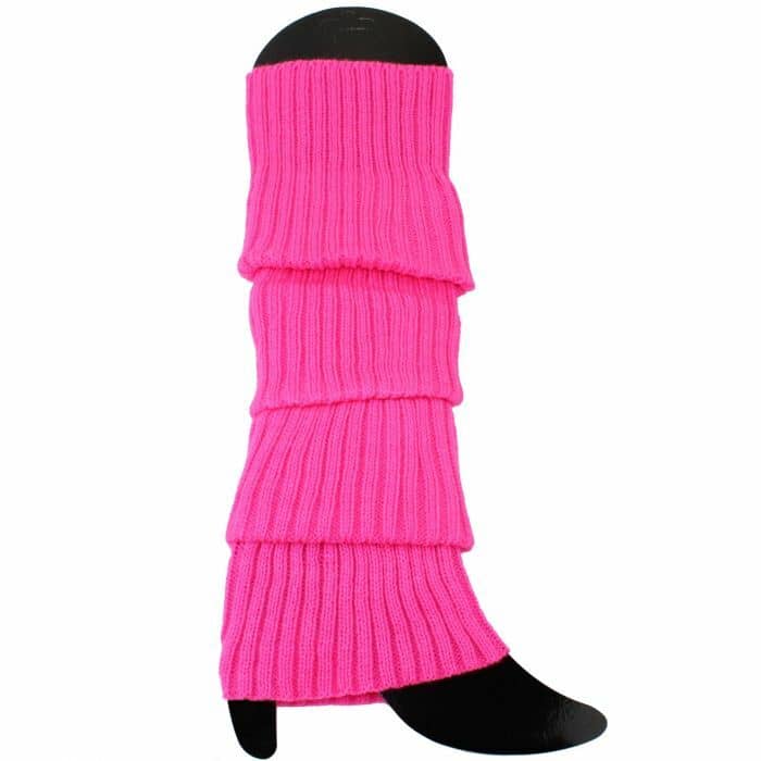 Hot Pink Leg Warmers Chunky Knit 1980'S Party Accessories - Party Owls