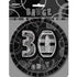 Glitz Black And Silver Jumbo 30th Birthday Badge 15CM(6'') 55284 - Party Owls