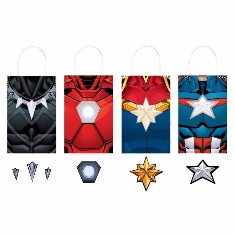 Marvel Avengers Kraft Paper Party Bags 8pk 160572 - Party Owls