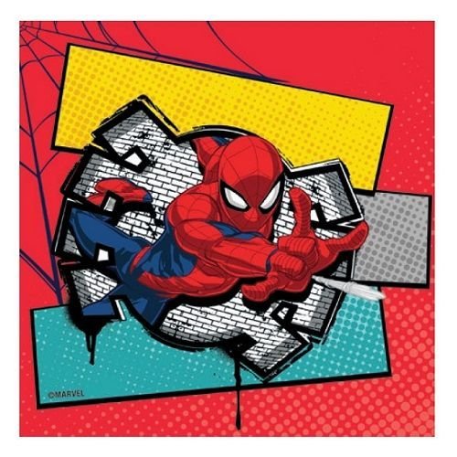 Lunch Napkins 20pk Spider-Man Serviettes E5892 - Party Owls